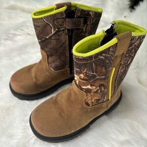 Magellan Outdoors Kids Brown and Neon Boots